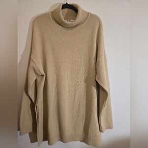 NA-KD Classic Tan Turtleneck Tunic